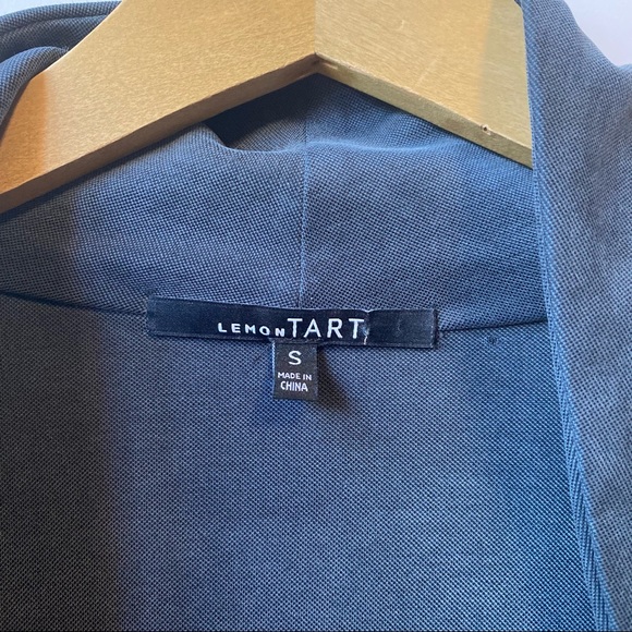 Lemon Tart Drape Modal Full Zip Jacket Gunmetal Gray Women's Size Small - Picture 3 of 6